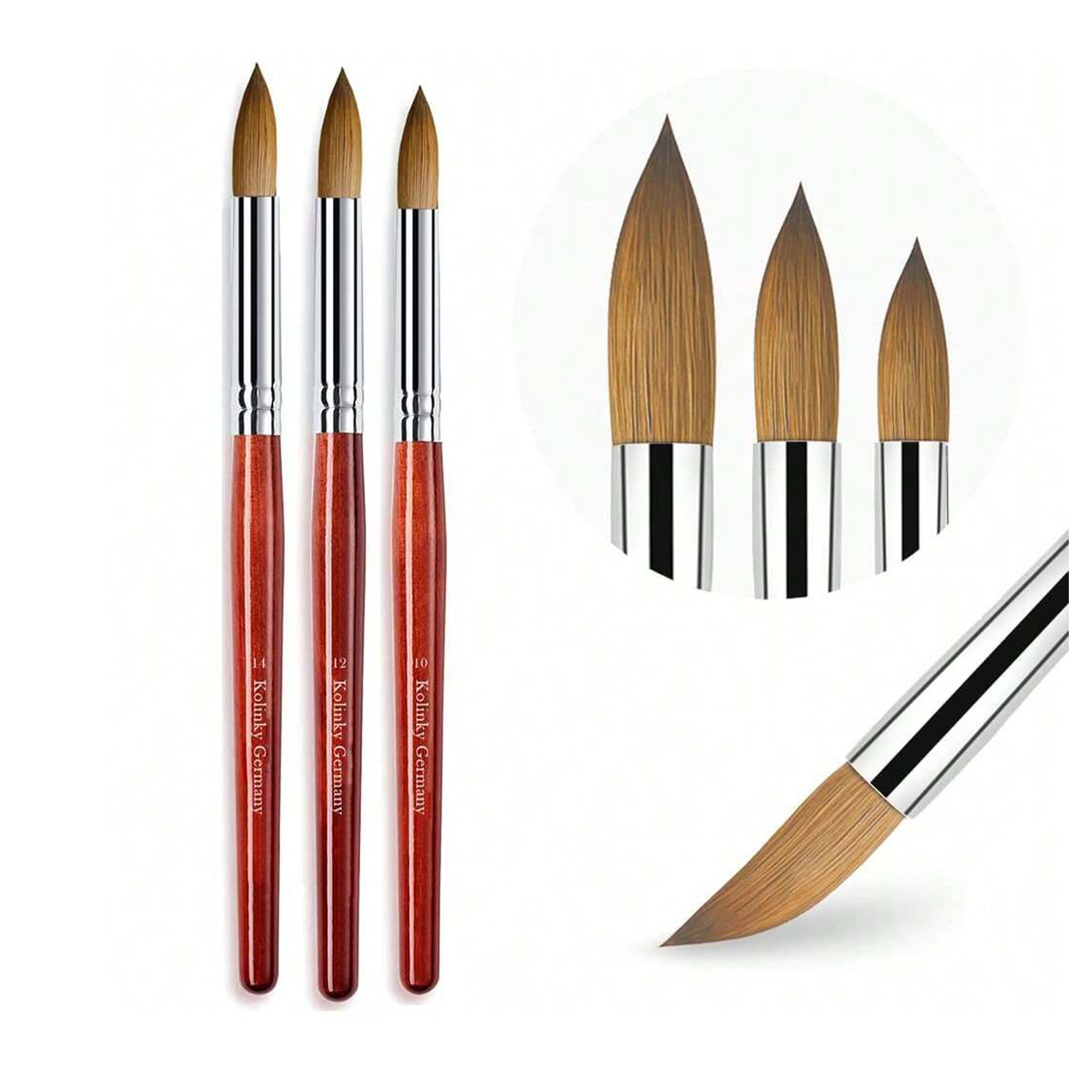 Nail Art Mahogany - Kolinsky – brosse à ongles en