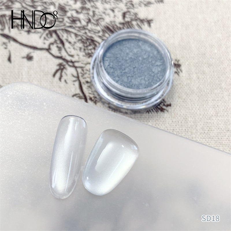 Dip Powder Nail - HNDO nouveau argent blanc 3D oeil