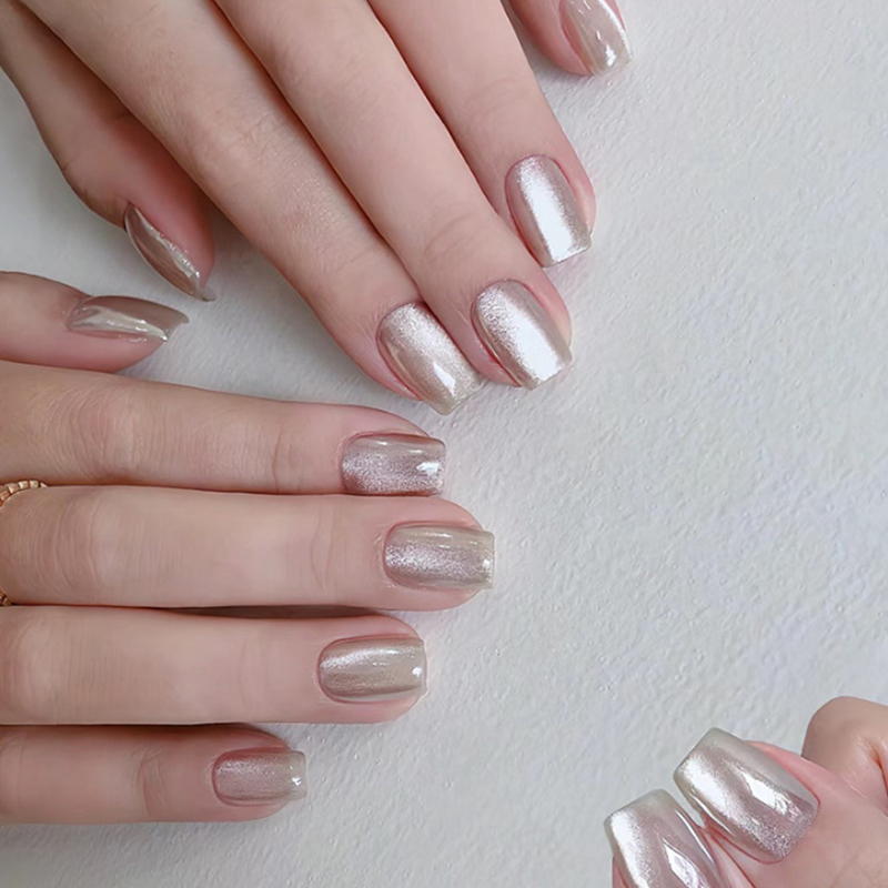 N64.Aurora-Faux Ongles Courts  - Nail Art Full Cat Eye avis et prix