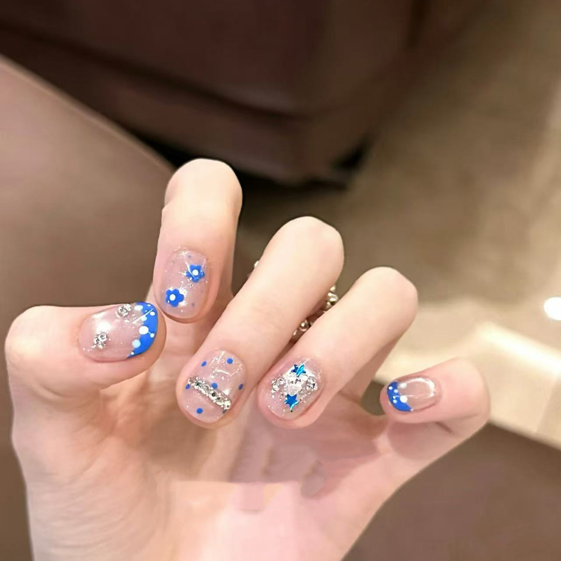 Faux ongles français courts fa - Nail Art Full Cat Eye avis et prix