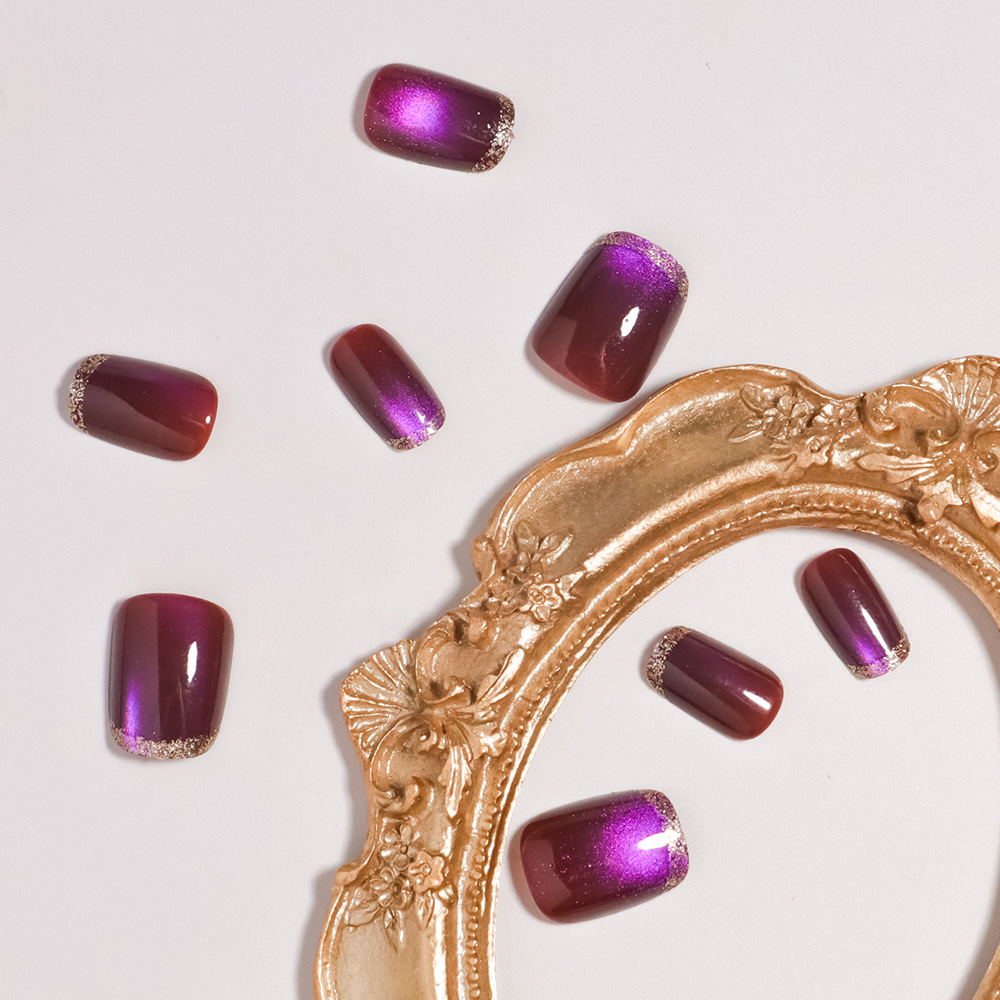 Faux ongles carrés courts pour - Nail Art Full Cat Eye avis et prix