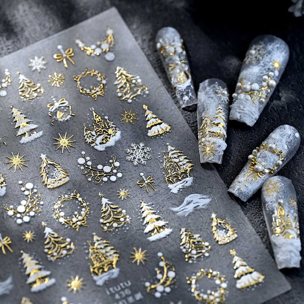 Autocollants pour ongles châte - Nail Art Xmas Stickers avis et prix